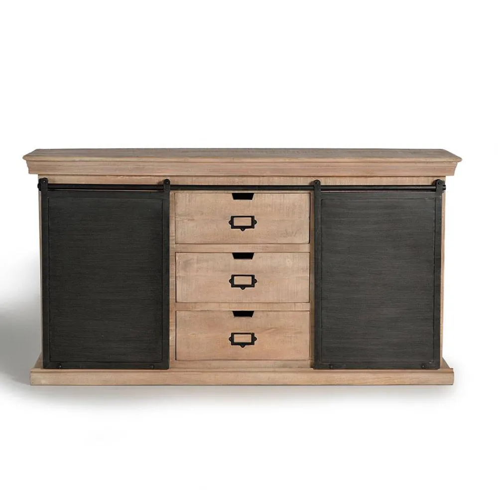 Wohnen Sideboards<Industrial Chic Anrichte mit Schiebetüren - Jantonia