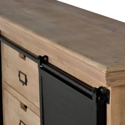 Wohnen Sideboards<Industrial Chic Anrichte mit Schiebetüren - Jantonia