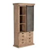 Wohnen Vitrinen<Industrial Chic Schrank aus Mangobaum Massivholz - Jantonia