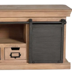 Wohnen Tv & Hifi-Möbel|Lowboards<Industrial Chic TV Kommode mit Schiebetüren - Jantonia