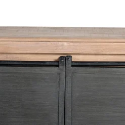 Wohnen Tv & Hifi-Möbel|Lowboards<Industrial Chic TV Kommode mit Schiebetüren - Jantonia