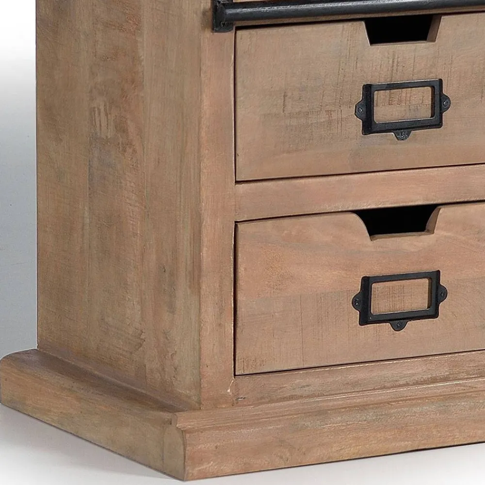 Wohnen Tv & Hifi-Möbel|Lowboards<Industrial Chic TV Lowboard mit Schiebetüren - Jantonia