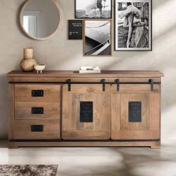 Wohnen Sideboards<Industrial Design Anrichte aus Mangoholz - Semian