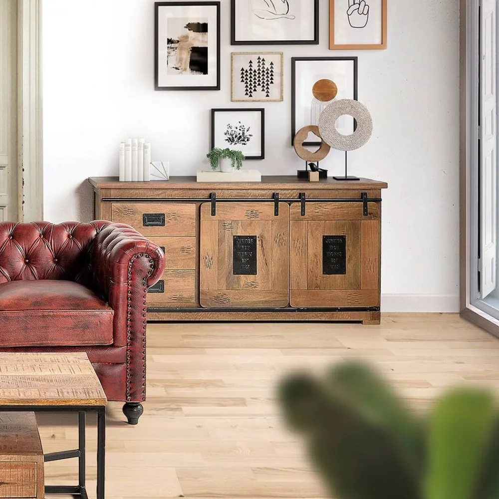 Wohnen Sideboards<Industrial Design Anrichte aus Mangoholz - Semian