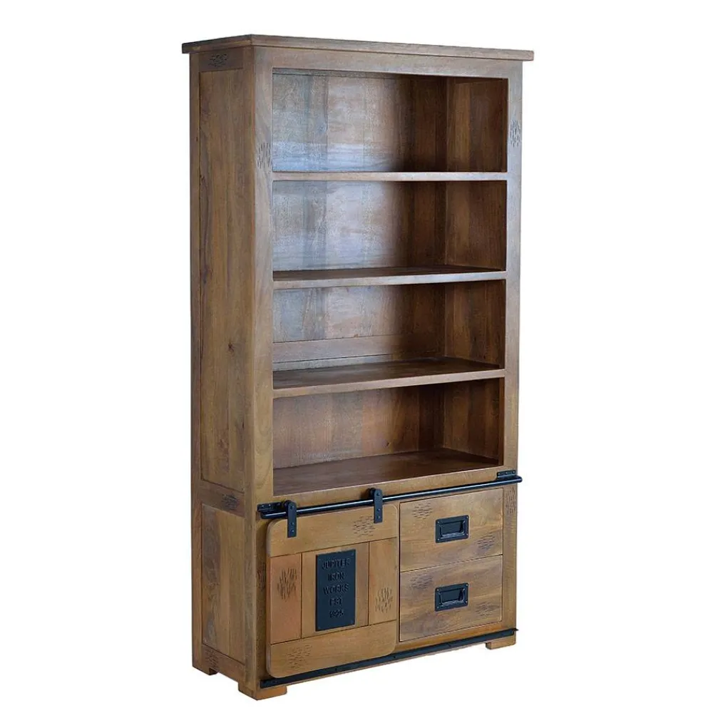 Wohnen Regale<Industrial Design Bücherregal aus Mangoholz - Semian