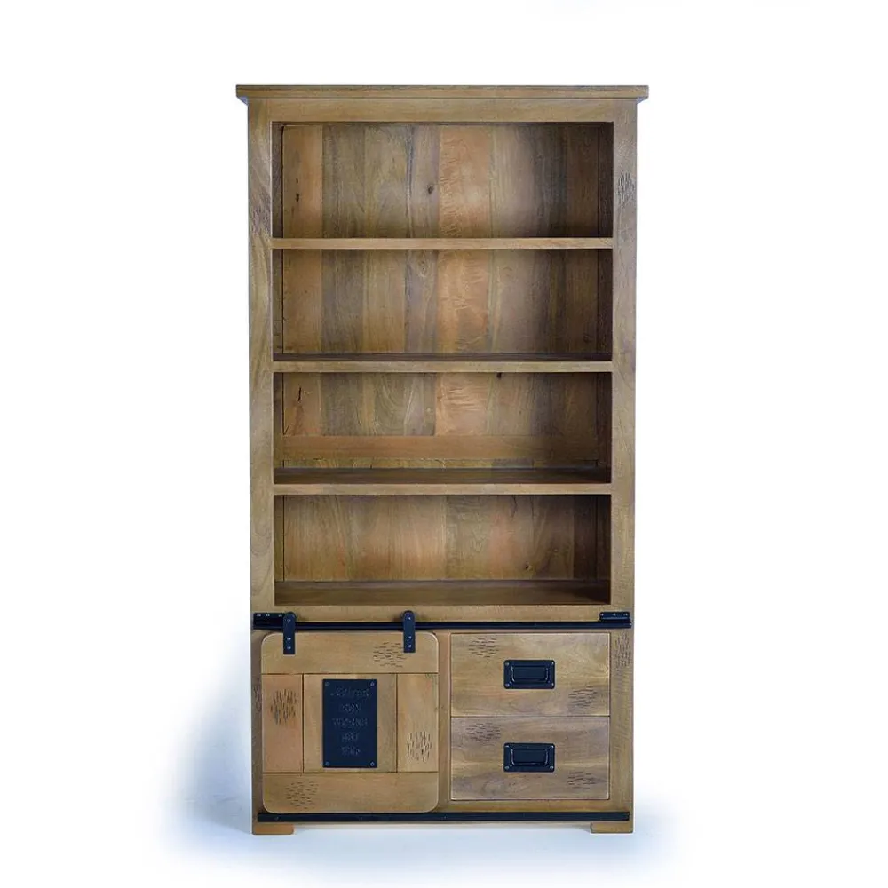 Wohnen Regale<Industrial Design Bücherregal aus Mangoholz - Semian