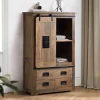 Wohnen Vitrinen<Industrial Design Highboard aus Mangoholz - Semian