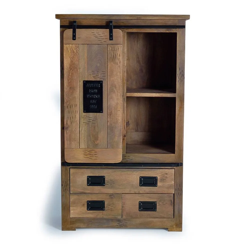 Wohnen Vitrinen<Industrial Design Highboard aus Mangoholz - Semian