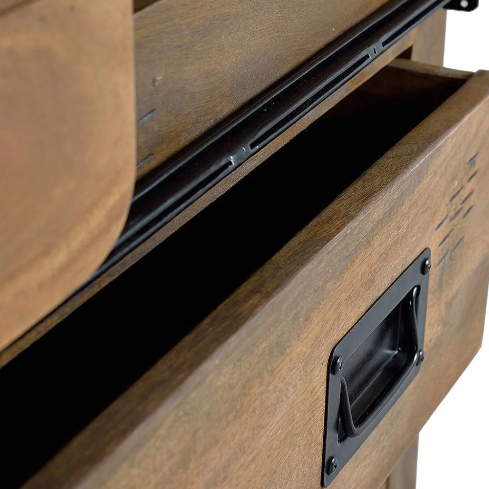 Wohnen Vitrinen<Industrial Design Highboard aus Mangoholz - Semian