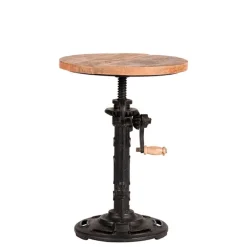 Wohnen Hocker<Industrial Design Hocker mit Kurbel höhenverstellbar - Sevila