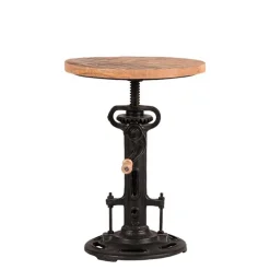 Wohnen Hocker<Industrial Design Hocker mit Kurbel höhenverstellbar - Sevila