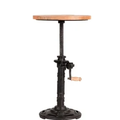 Wohnen Hocker<Industrial Design Hocker mit Kurbel höhenverstellbar - Sevila