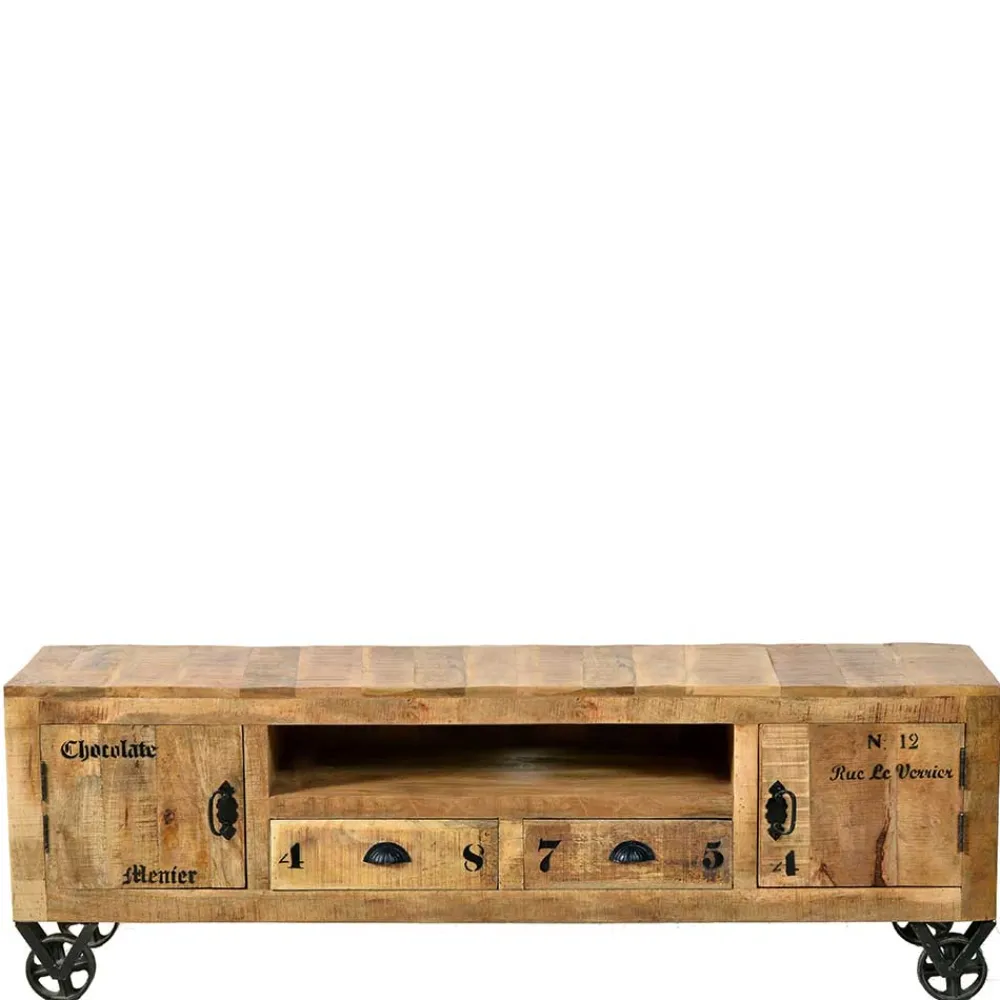 Wohnen Tv & Hifi-Möbel|Lowboards<Industrial Design Lowboard für TV 200 cm breit - Indri