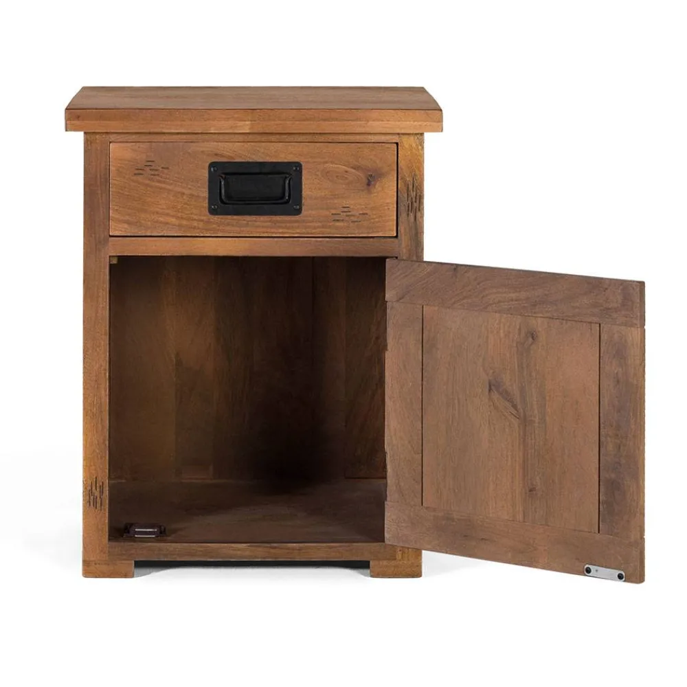 Wohnen Kommoden<Industrial Design Nachtkommode aus Mangoholz - Semian