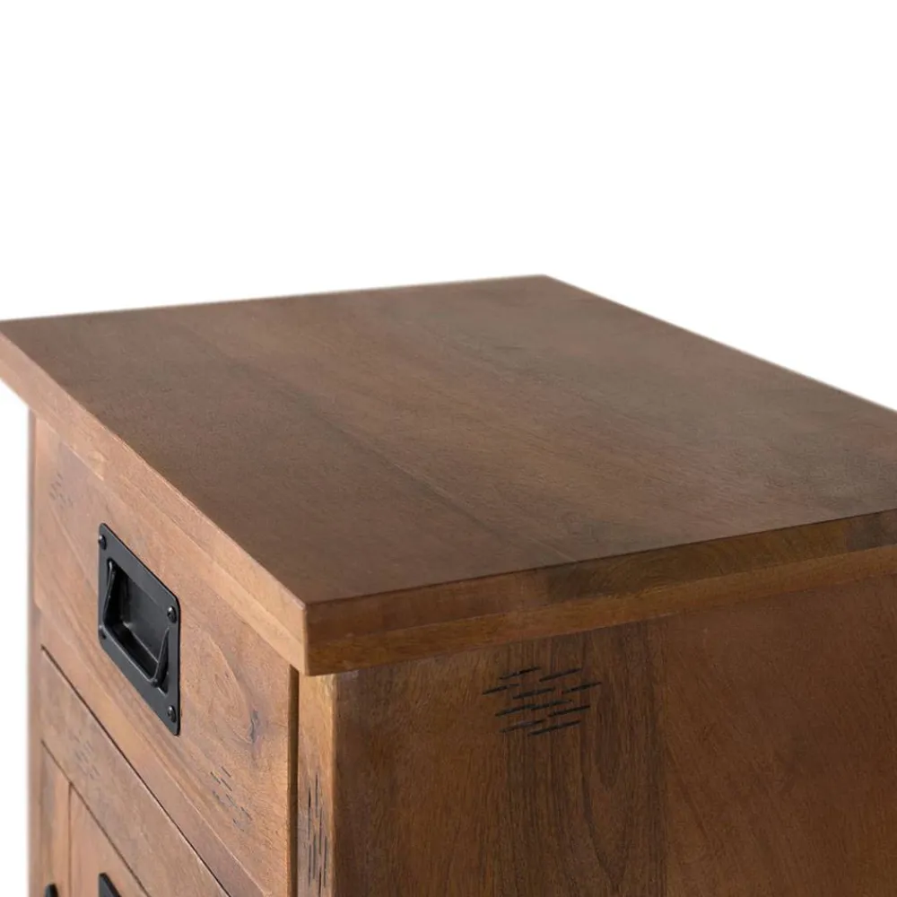 Wohnen Kommoden<Industrial Design Nachtkommode aus Mangoholz - Semian