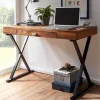 Wohnen Tische<Industrial Design Schreibtisch aus Sheesham Holz - Apolon