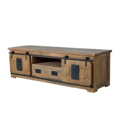 Wohnen Tv & Hifi-Möbel|Lowboards<Industrial Design TV Lowboard aus Mangoholz - Semian