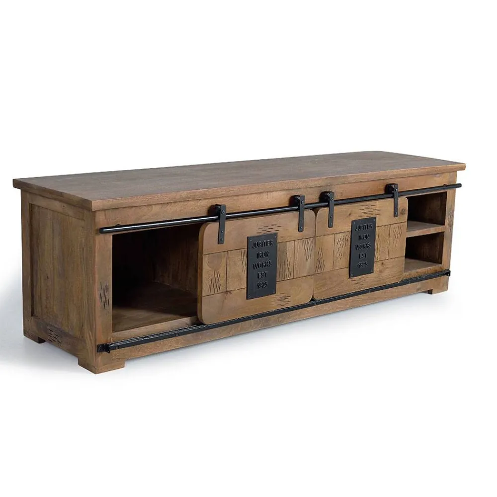 Wohnen Tv & Hifi-Möbel|Lowboards<Industrial Design TV Lowboard aus Mangoholz - Semian