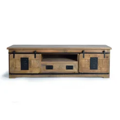 Wohnen Tv & Hifi-Möbel|Lowboards<Industrial Design TV Lowboard aus Mangoholz - Semian