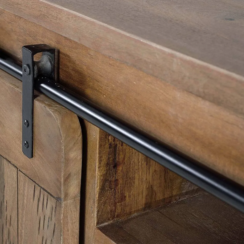 Wohnen Tv & Hifi-Möbel|Lowboards<Industrial Design TV Lowboard aus Mangoholz - Semian