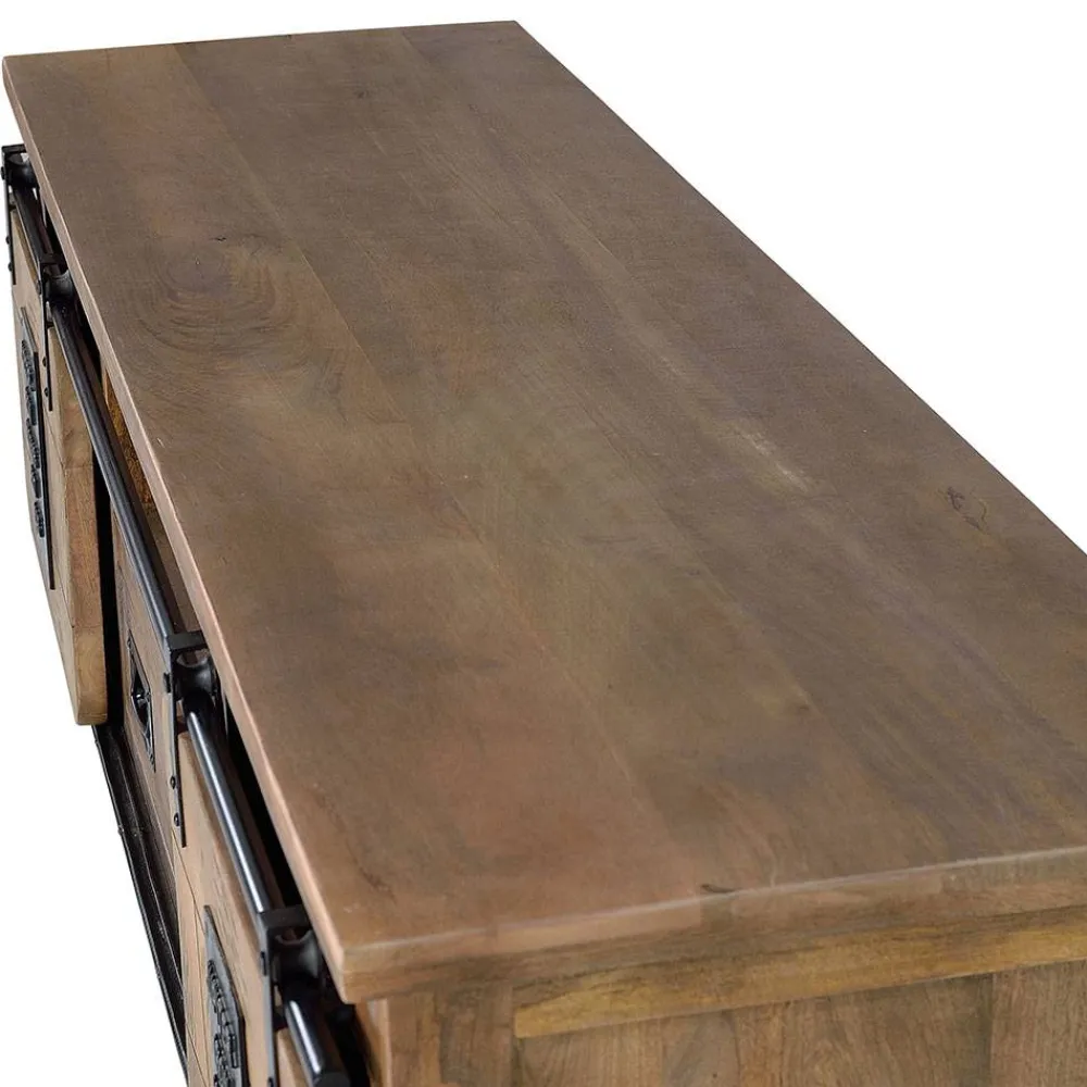 Wohnen Tv & Hifi-Möbel|Lowboards<Industrial Design TV Lowboard aus Mangoholz - Semian