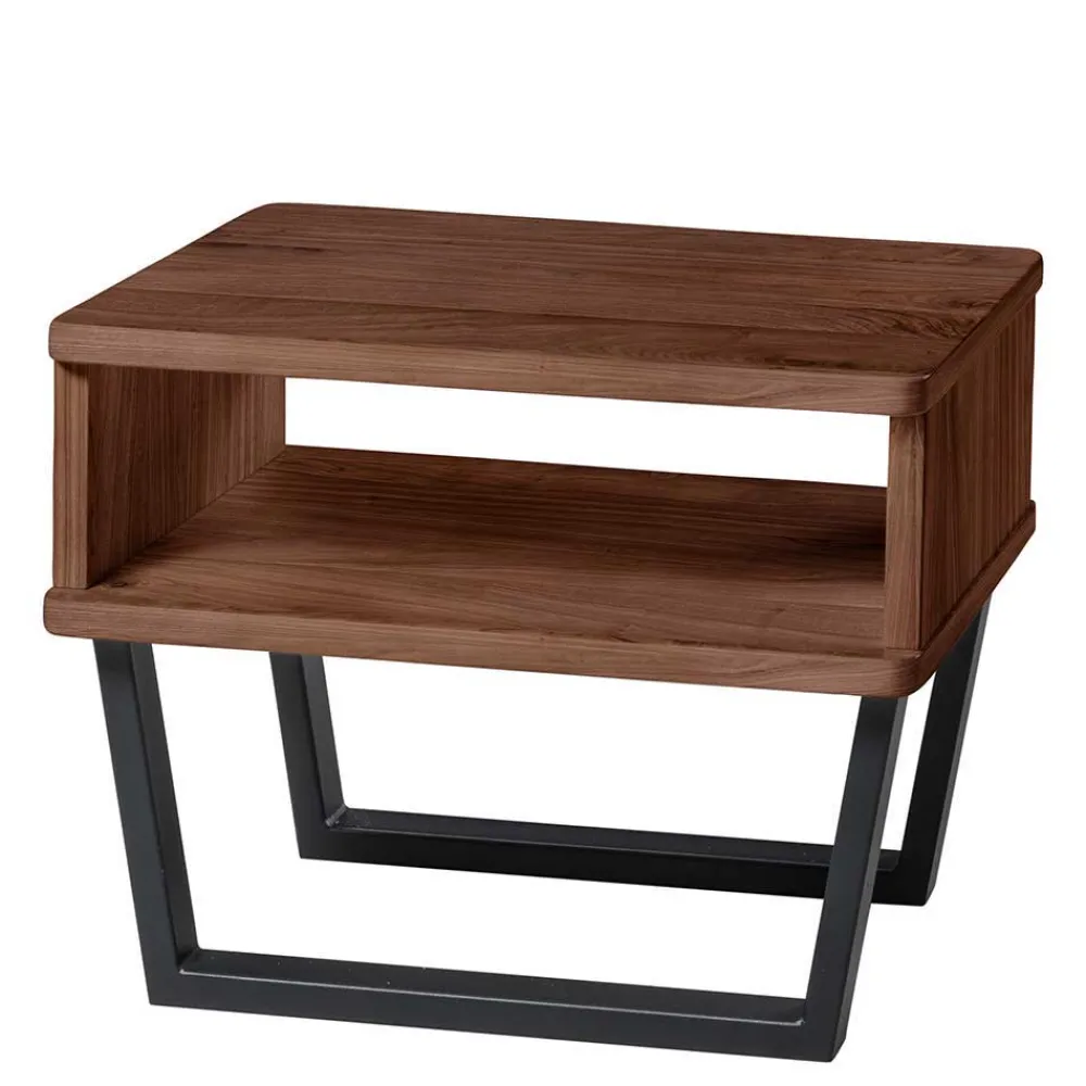 Wohnen Betten<Industrial Doppelbett in Nussbaum Braun - Lavrin
