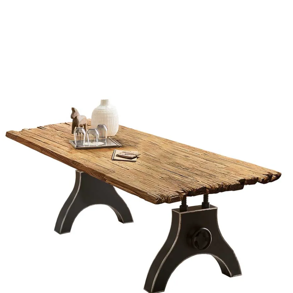 Wohnen Tische<Industrial Esstisch mit Teak Altholzplatte - Banyo