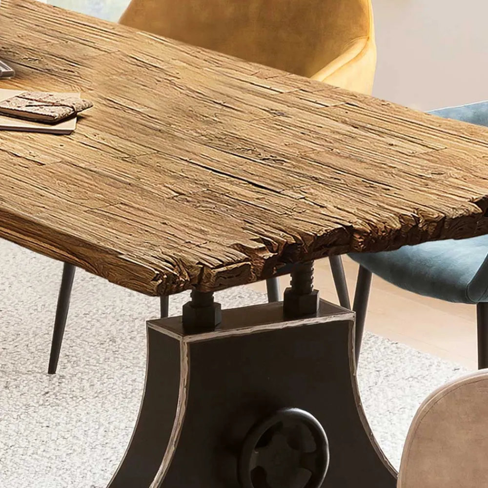 Wohnen Tische<Industrial Esstisch mit Teak Altholzplatte - Banyo