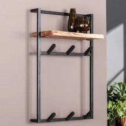 Wohnen Garderoben<Industrial Garderobe mit Ablageboden aus Akazie - Wandawo
