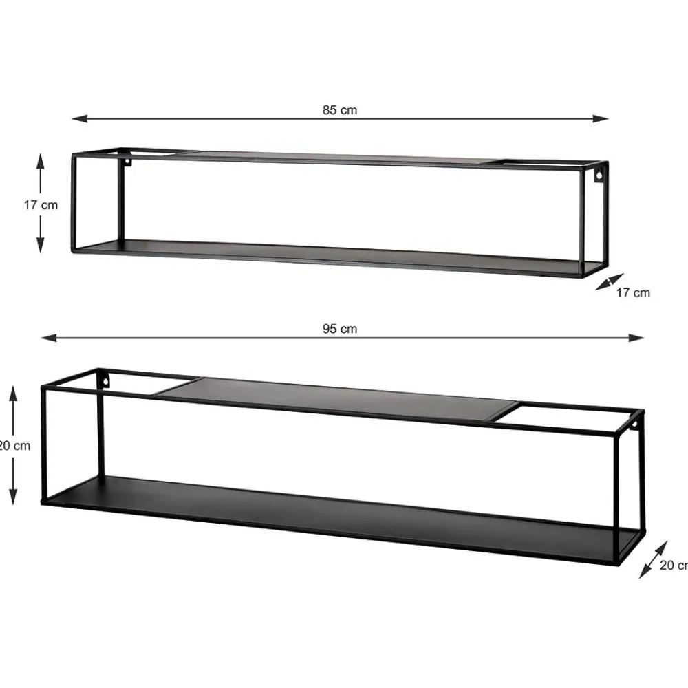 Wohnen Regale<Industrial Hängeregal Set - Estrello (zweiteilig)