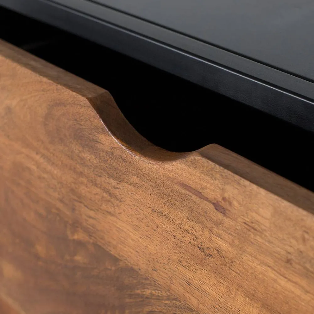 Wohnen Sideboards<Industrial Kommode mit Glastüren - Hayato