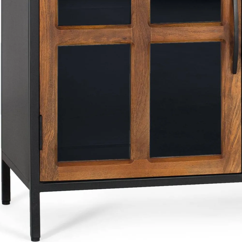 Wohnen Sideboards<Industrial Kommode mit Glastüren - Hayato