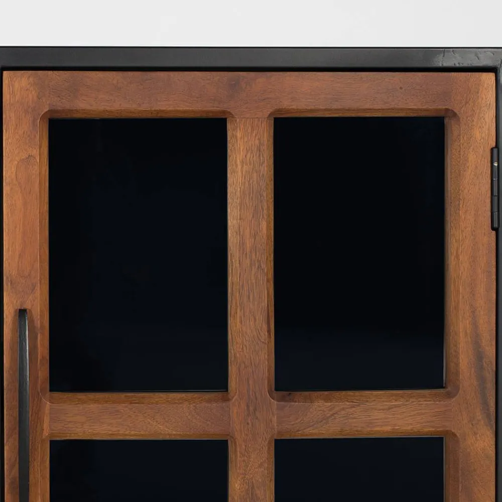 Wohnen Sideboards<Industrial Kommode mit Glastüren - Hayato