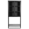Wohnen Vitrinen<Industrial Metallvitrine in Schwarz lackiert - Endja