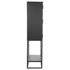 Wohnen Vitrinen<Industrial Metallvitrine in Schwarz lackiert - Endja
