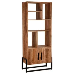Wohnen Regale<Industrial Regal mit 6 Fächern & 2 Türen - Schanow