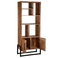 Wohnen Regale<Industrial Regal mit 6 Fächern & 2 Türen - Schanow