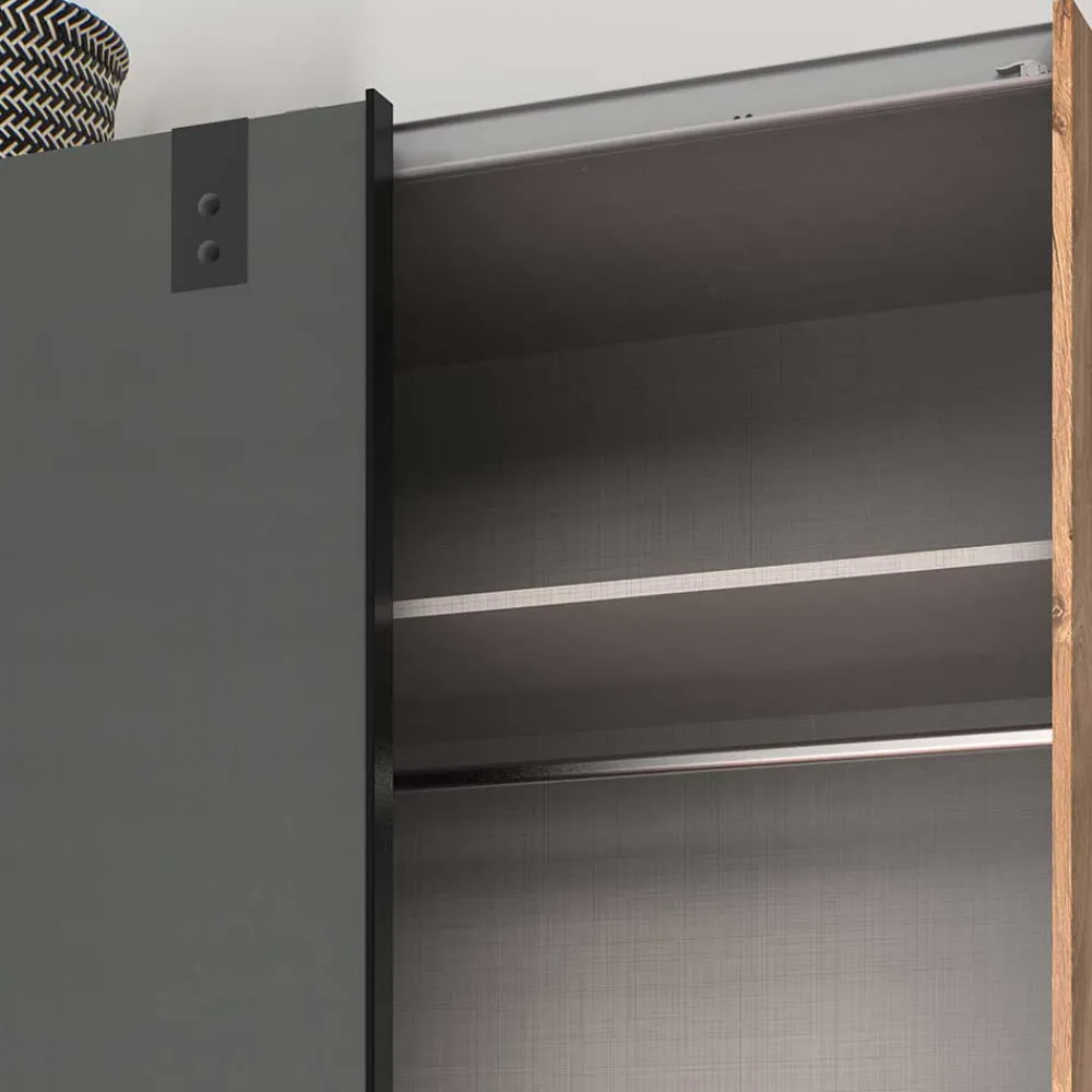 Wohnen Kleiderschränke<Industrial Schiebetürenschrank zweifarbig - Janeiro