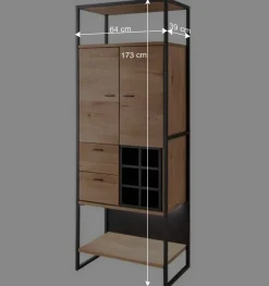 Wohnen Vitrinen<Industrial Schrank aus Wildeiche Massivholz - Manarola