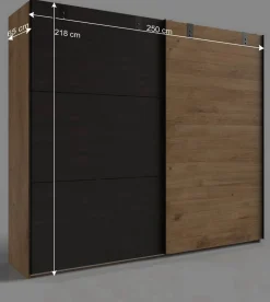 Wohnen Kleiderschränke|Schränke<Industrial Schwebetürenschrank 2-türig - Bram