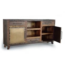 Wohnen Sideboards<Industrial Sideboard aus Altholz und Metall - Stock
