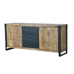 Wohnen Sideboards<Industrial Sideboard aus Mangoholz mit Metall - Lakumara