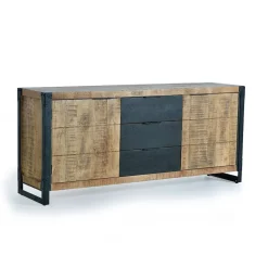 Wohnen Sideboards<Industrial Sideboard aus Mangoholz mit Metall - Lakumara