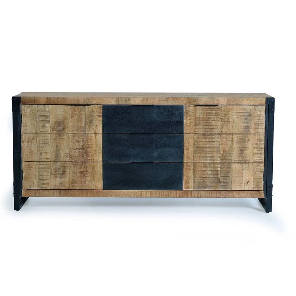 Wohnen Sideboards<Industrial Sideboard aus Mangoholz mit Metall - Lakumara
