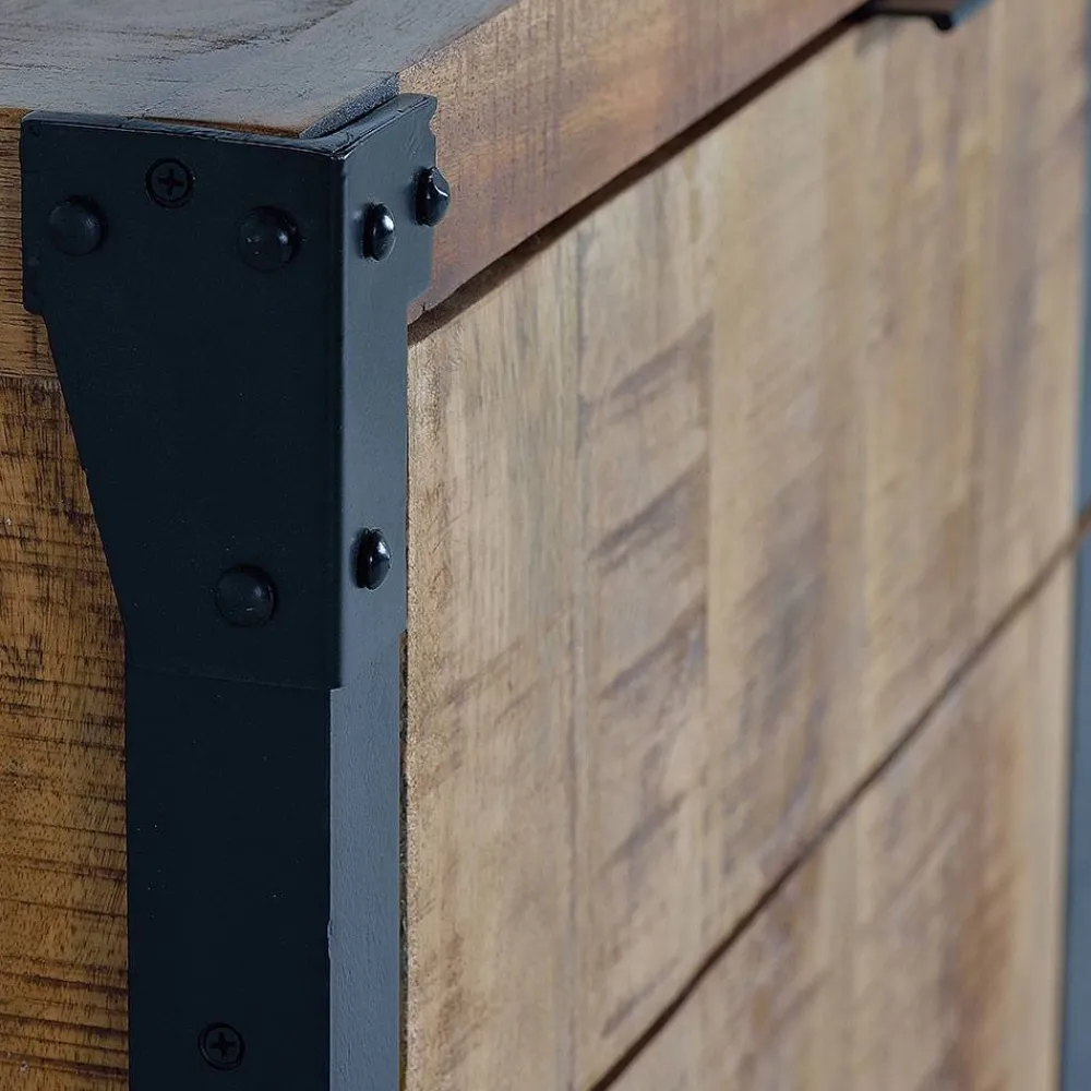 Wohnen Sideboards<Industrial Sideboard aus Mangoholz mit Metall - Lakumara