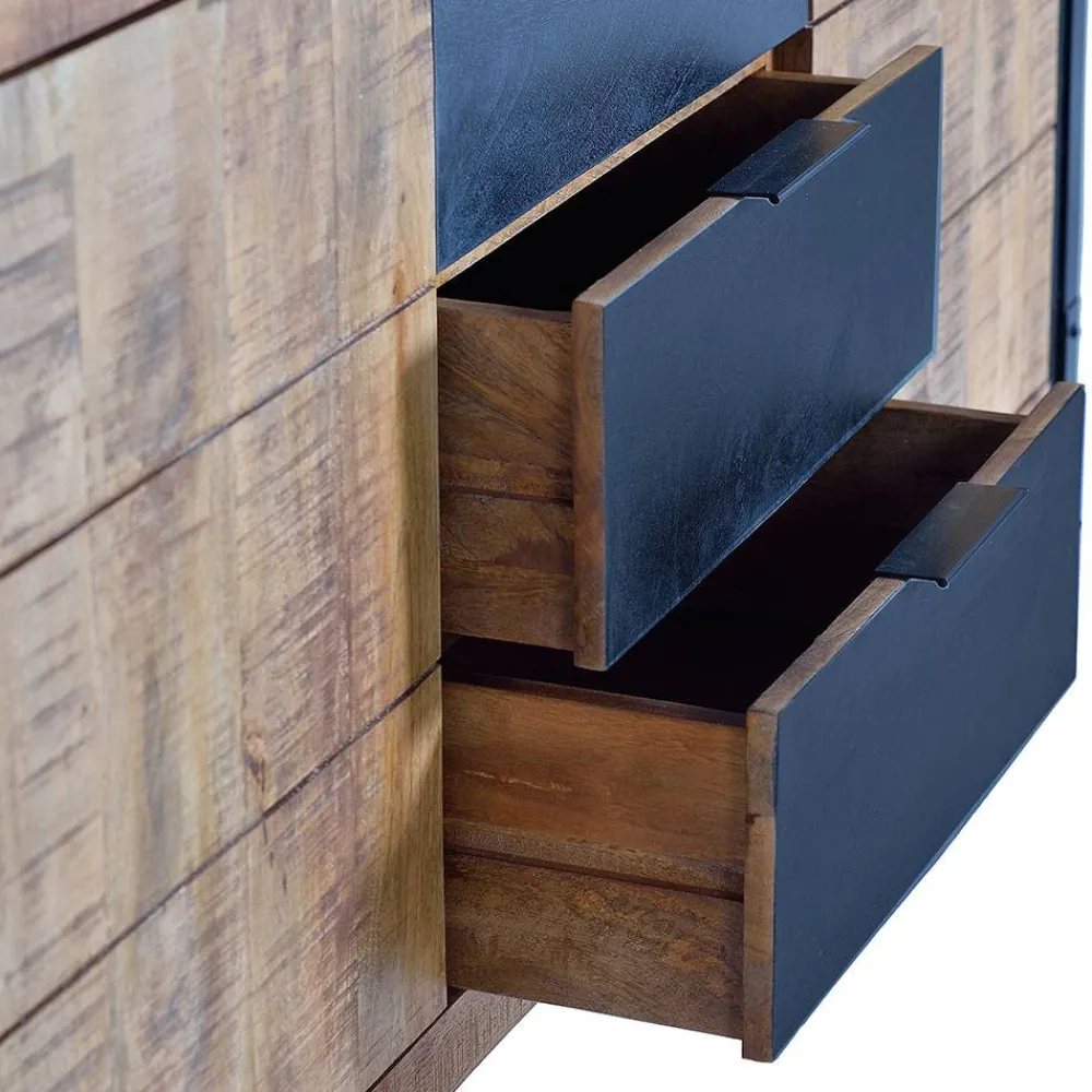 Wohnen Sideboards<Industrial Sideboard aus Mangoholz mit Metall - Lakumara