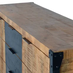 Wohnen Sideboards<Industrial Sideboard aus Mangoholz mit Metall - Lakumara