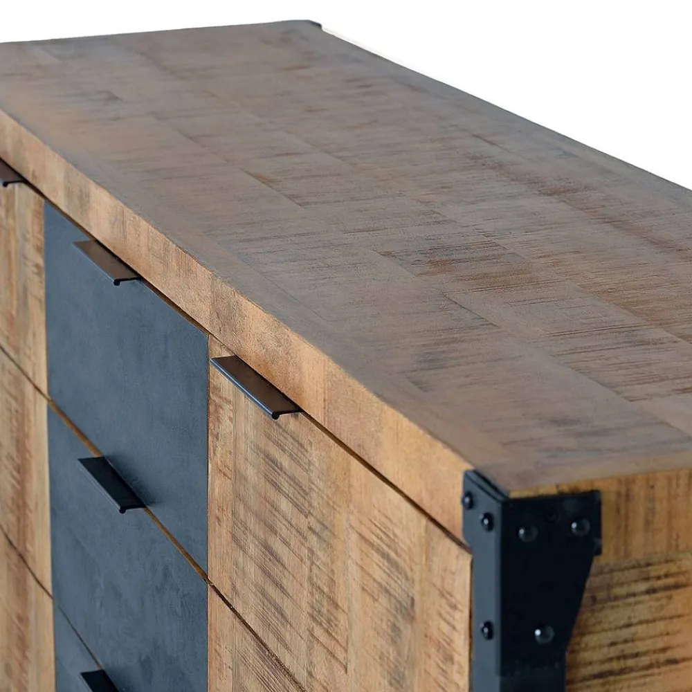 Wohnen Sideboards<Industrial Sideboard aus Mangoholz mit Metall - Lakumara