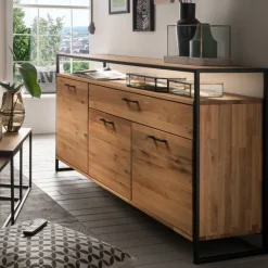 Wohnen Sideboards<Industrial Sideboard aus Wildeiche und Stahl - Ingbo
