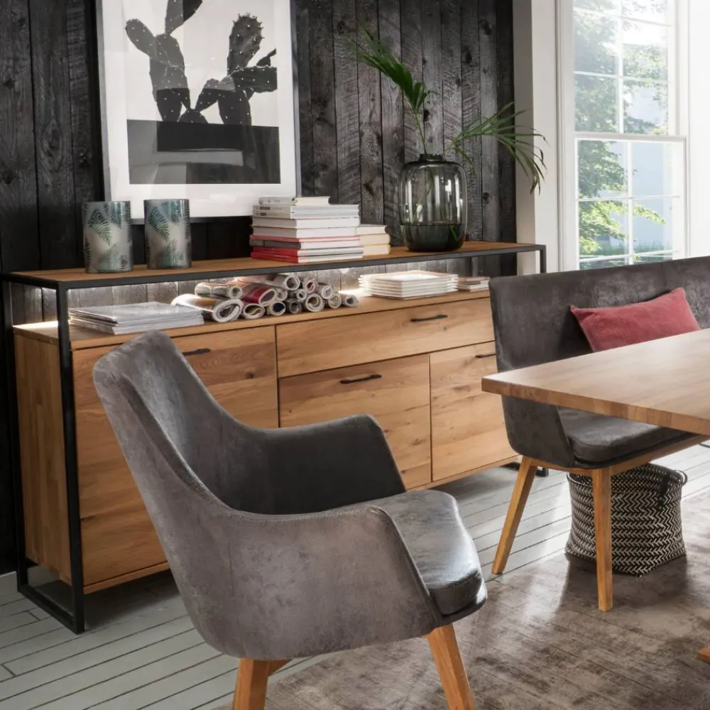 Wohnen Sideboards<Industrial Sideboard aus Wildeiche und Stahl - Ingbo